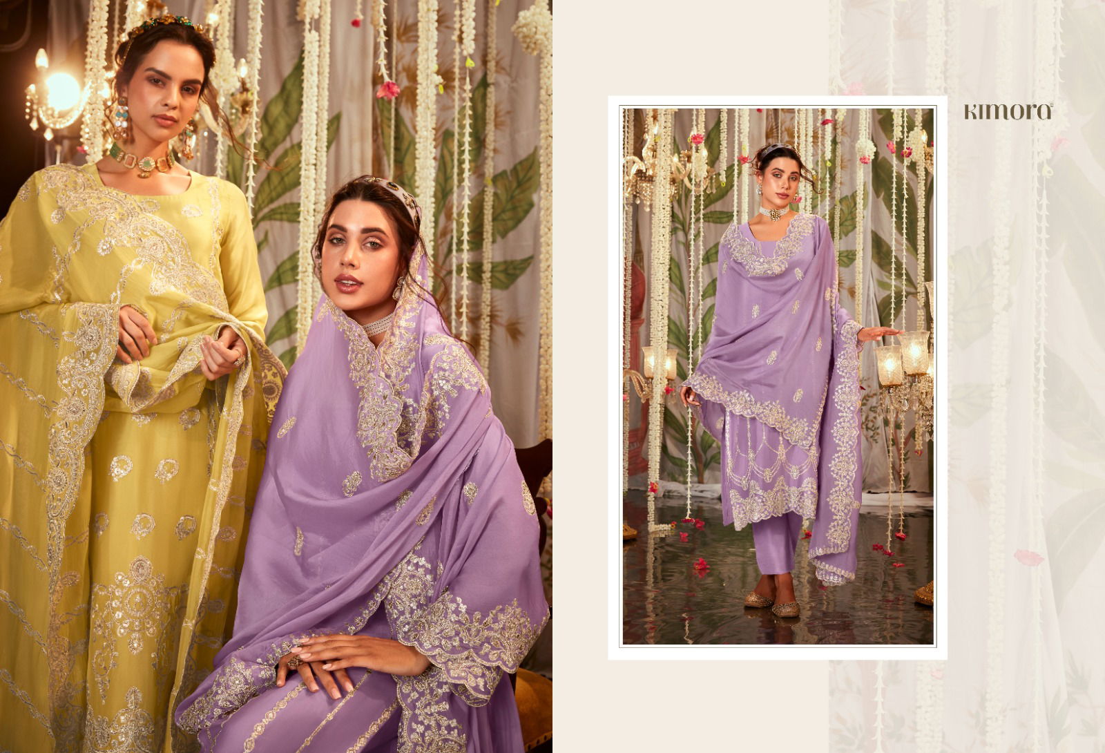 Itrh By Kimora Heer Pure Organza Embroidery Designer Salwar Suits Wholesale Price In Surat
